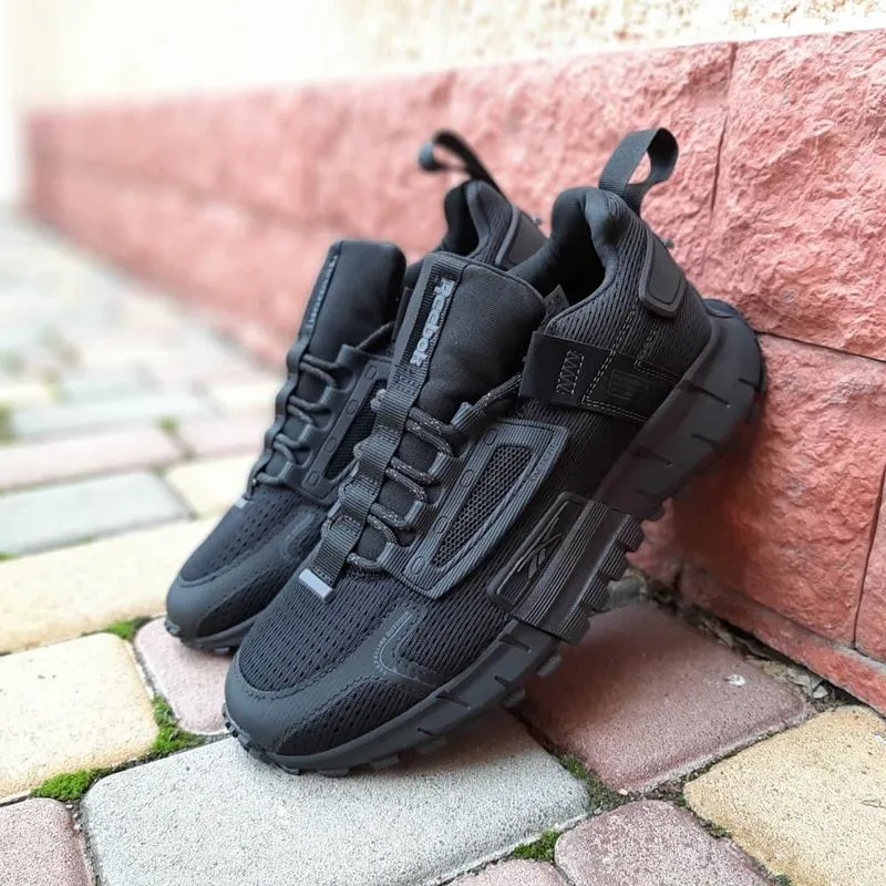 Reebok zig kinetica edge черные кроссовки мужские зернышки осе...