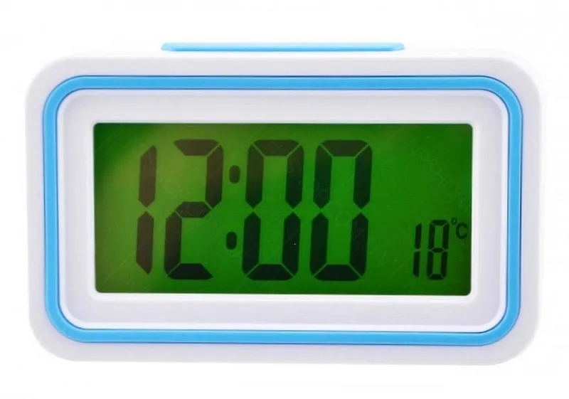 Говорящие настольные часы Kk-9905tr с подсветкой, blue вставка