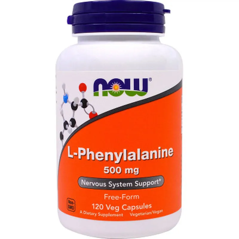 Витамин Now Foods L-Фенилаланин, L-Phenylalanine, 500мг, 120 к...