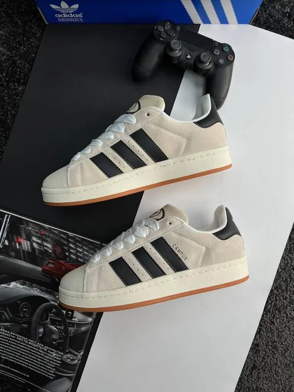 Мужские кроссовки adidas originals campus beige black gum