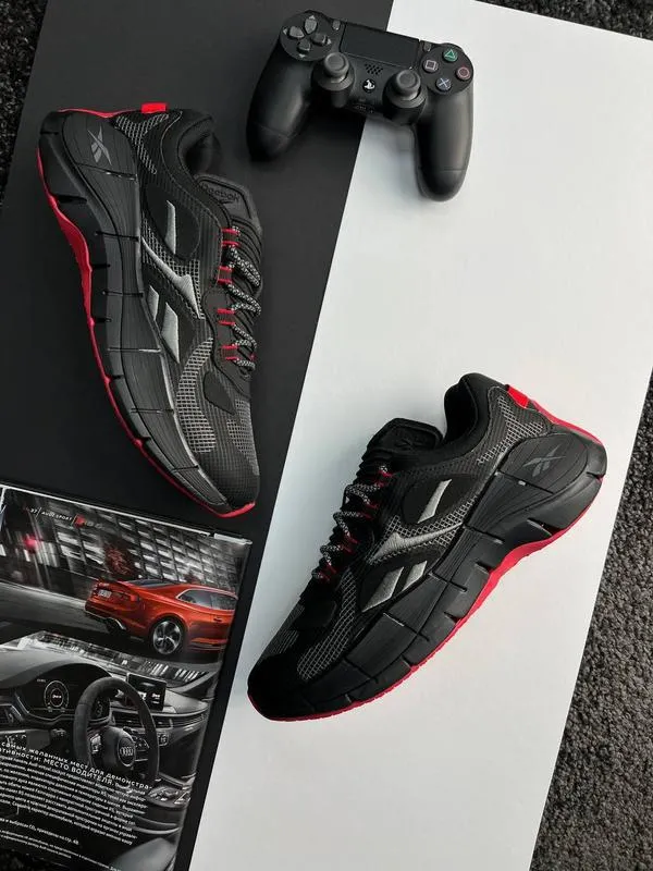 Мужские кроссовки reebok zig kinetica <unk> black red