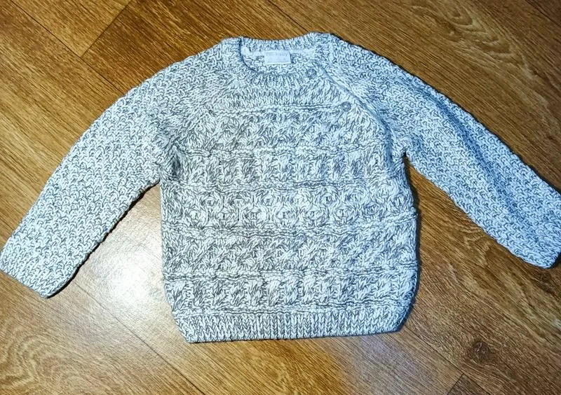 Теплый вязаный свитер f&f. 12-18 мес. рост 86-92 см.