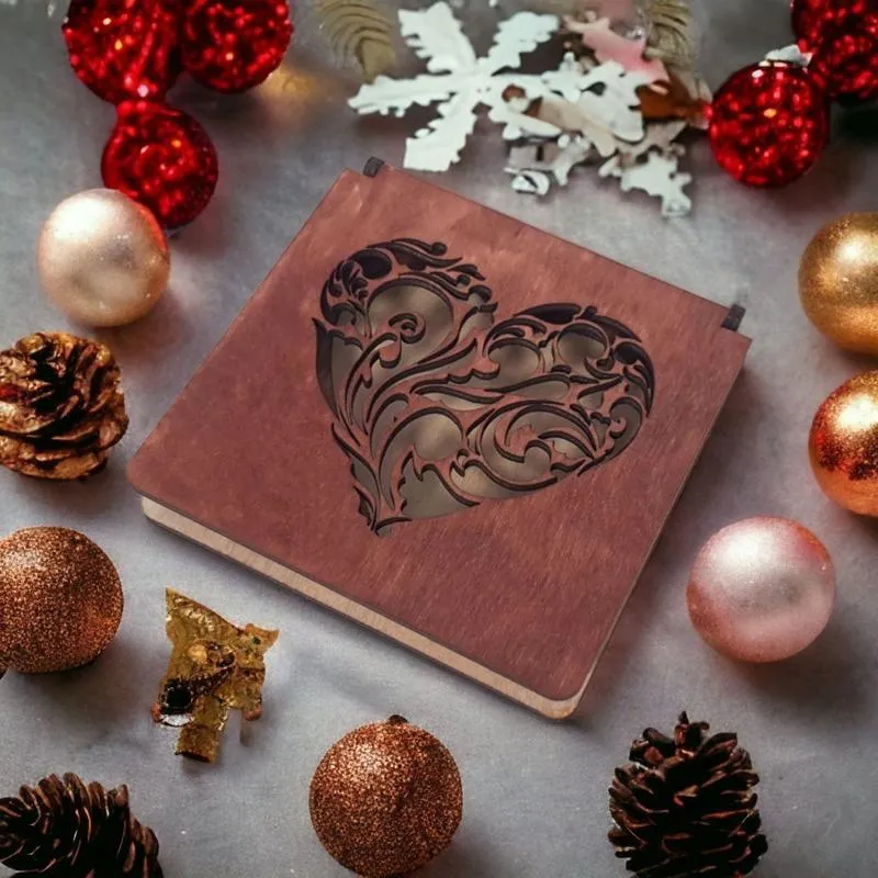 Шкатулка для свадебных колец деревянная 