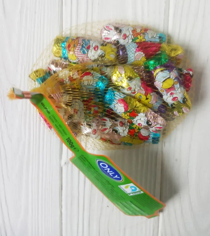 Конфеты шоколадные зайчики Only пасхальный подарок 100г (Австрия)