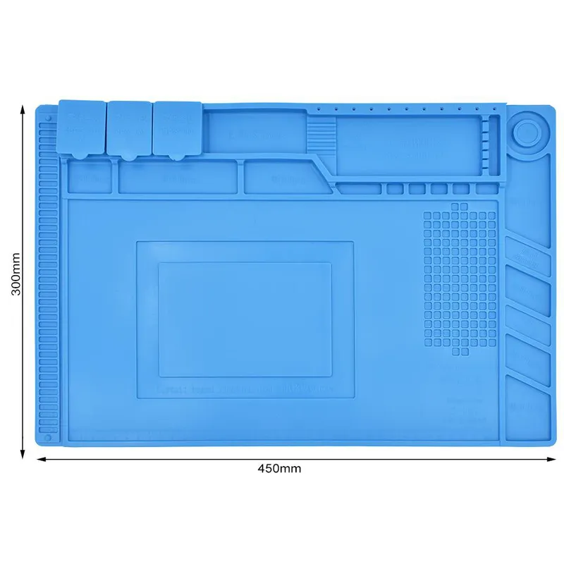 Силіконовий термостійкий килимок для пайки S-160 (45см на 30см)