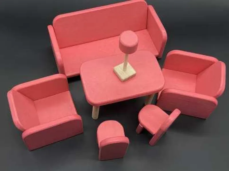 Лялькові меблі для дітей ручна робота (рожевий колір) меблі дл...