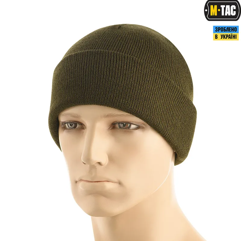 M-Tac шапка тонкая вязка 100% акрил Dark Olive L/XL