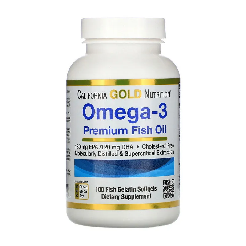 Omega-3 Premium Fish Oil (100 fish softgels) 18+