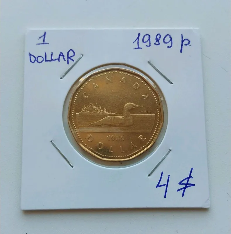 Монета Канади 1 Долар 1989 рік
