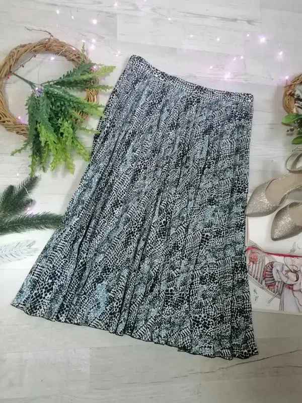 Юбка миди змеиный принт плиссе плиссировка плиссированная змея