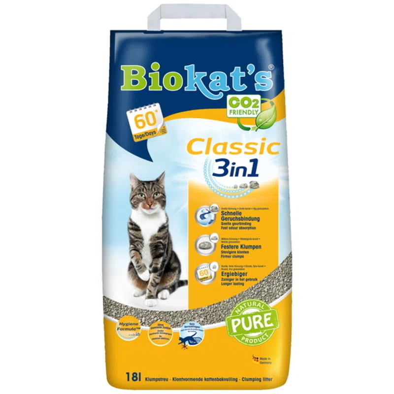 Biokats Classic 3in1 комкующийся наполнитель для кошачьих туал...